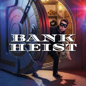 Bank Heist escape room artwork, Escape This Perth CBD
